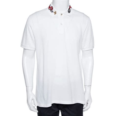 white gucci collar shirt free shipping|Gucci polo shirt snake.